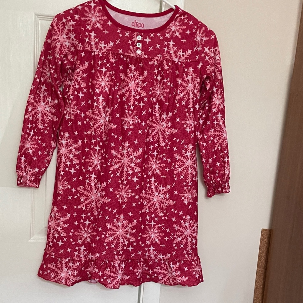 Circo Red Snowflake Kids Pajama Nightgown